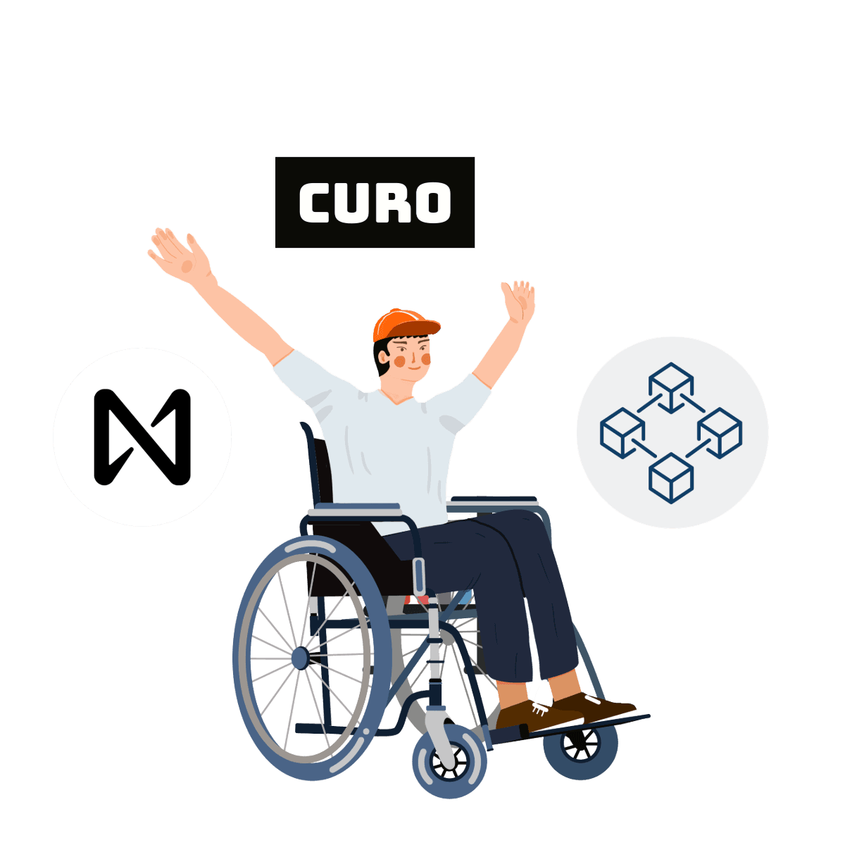 Disable person getting help through our Curo platform build on top of NEAR